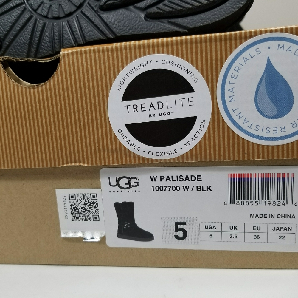 Women's UGG Boots Palisade Black Size 5 NEW - Picture 5 of 5